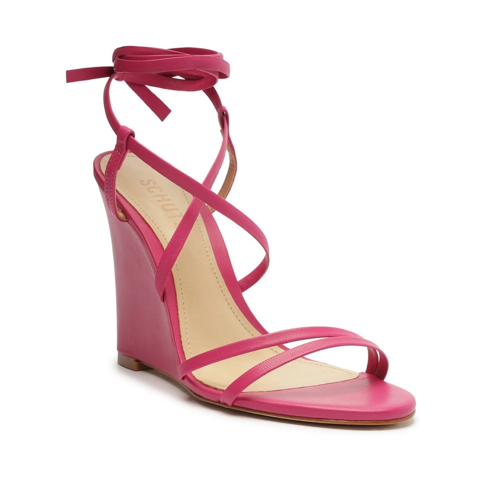 SCHUTZ Pink Wedge Sandals